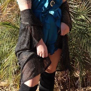 Black and gold shimmer wrap/ cover up